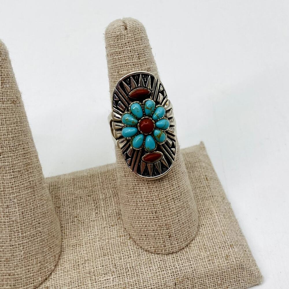 Turquoise Southwestern Silver 925 cfj thai ring